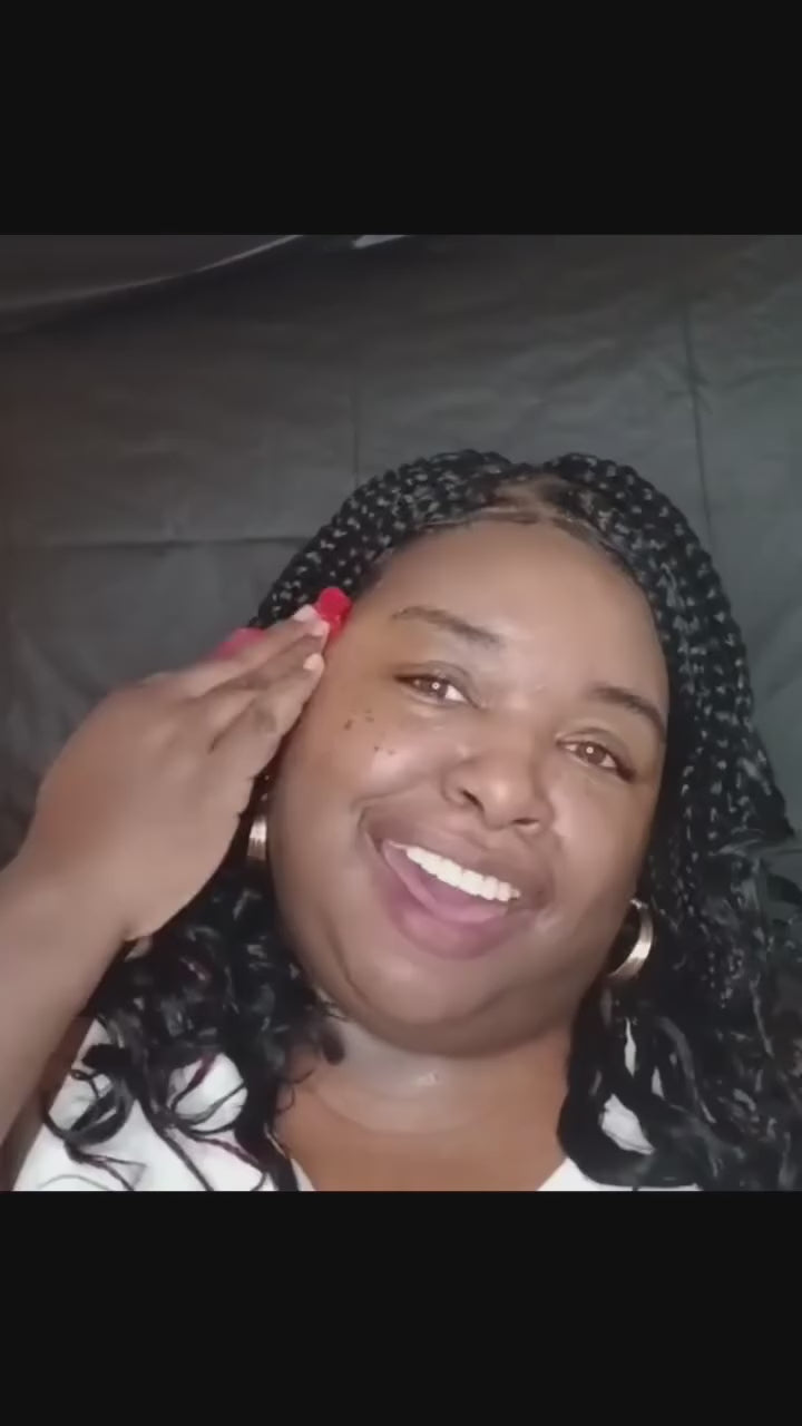 BraidGirl Crocheted Chunky Black Braids Synthetic Wig with Curly Ends